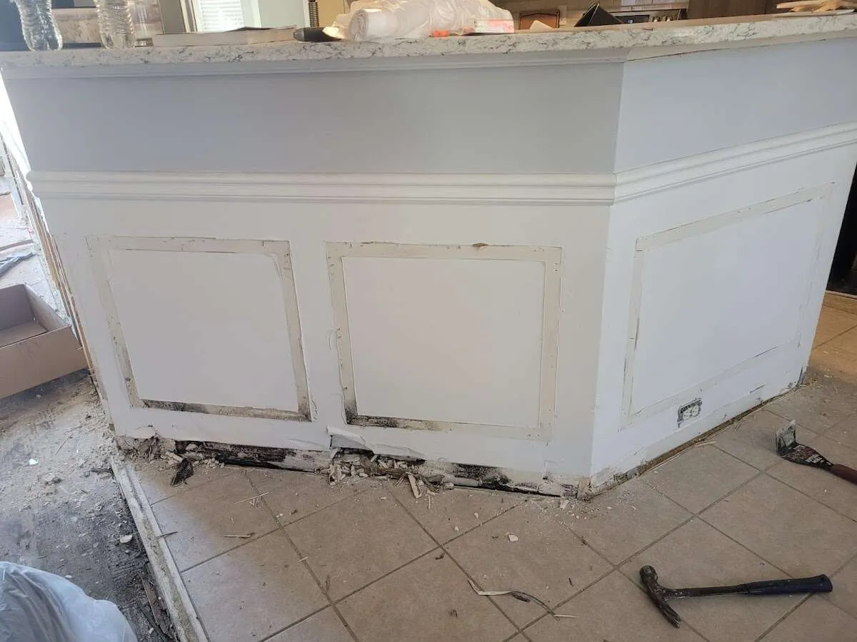 Water damage and mold on kitchen during Mold Inspection & Testing in Wappingers Falls